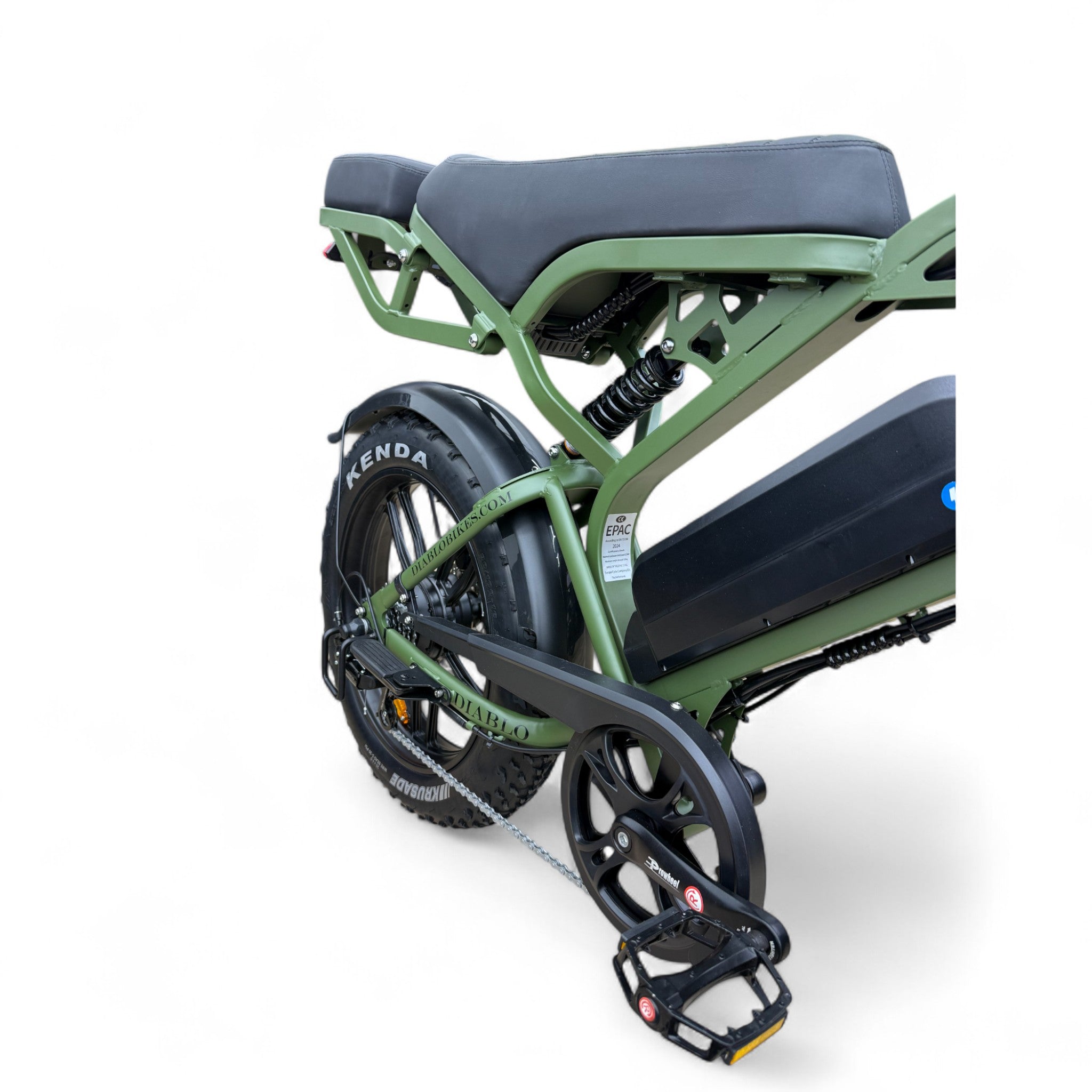 Diablo E-One V20 Pro Fatbike – Groen – 250W – Volledige vering – Hydraulische schijfremmen: - AE-trading