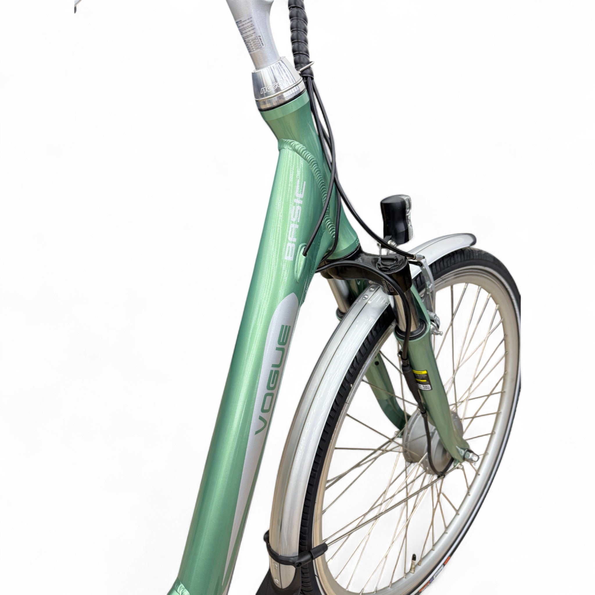 Vogue Basic N7 E-bike Groen 47cm – Elektrische Damesfiets met 468Wh Accu, Shimano Nexus 7, Voorwielmotor & LED Verlichting – Actieradius tot 100 km - AE-trading