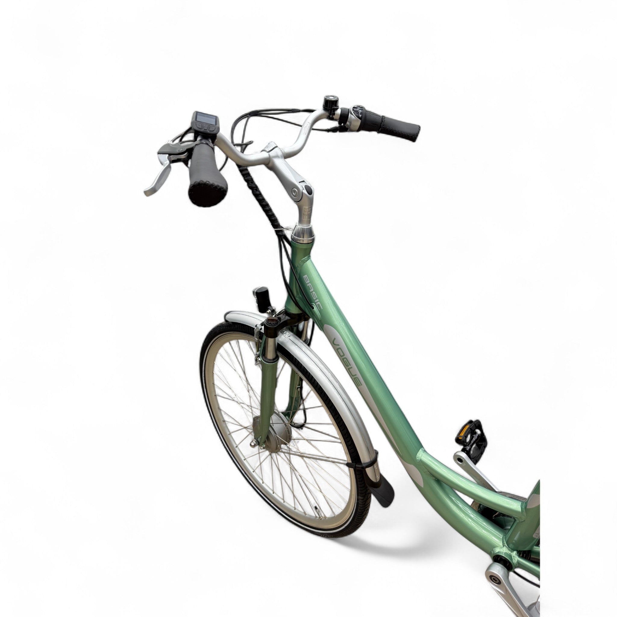 Vogue Basic N7 E-bike Groen 47cm – Elektrische Damesfiets met 468Wh Accu, Shimano Nexus 7, Voorwielmotor & LED Verlichting – Actieradius tot 100 km - AE-trading