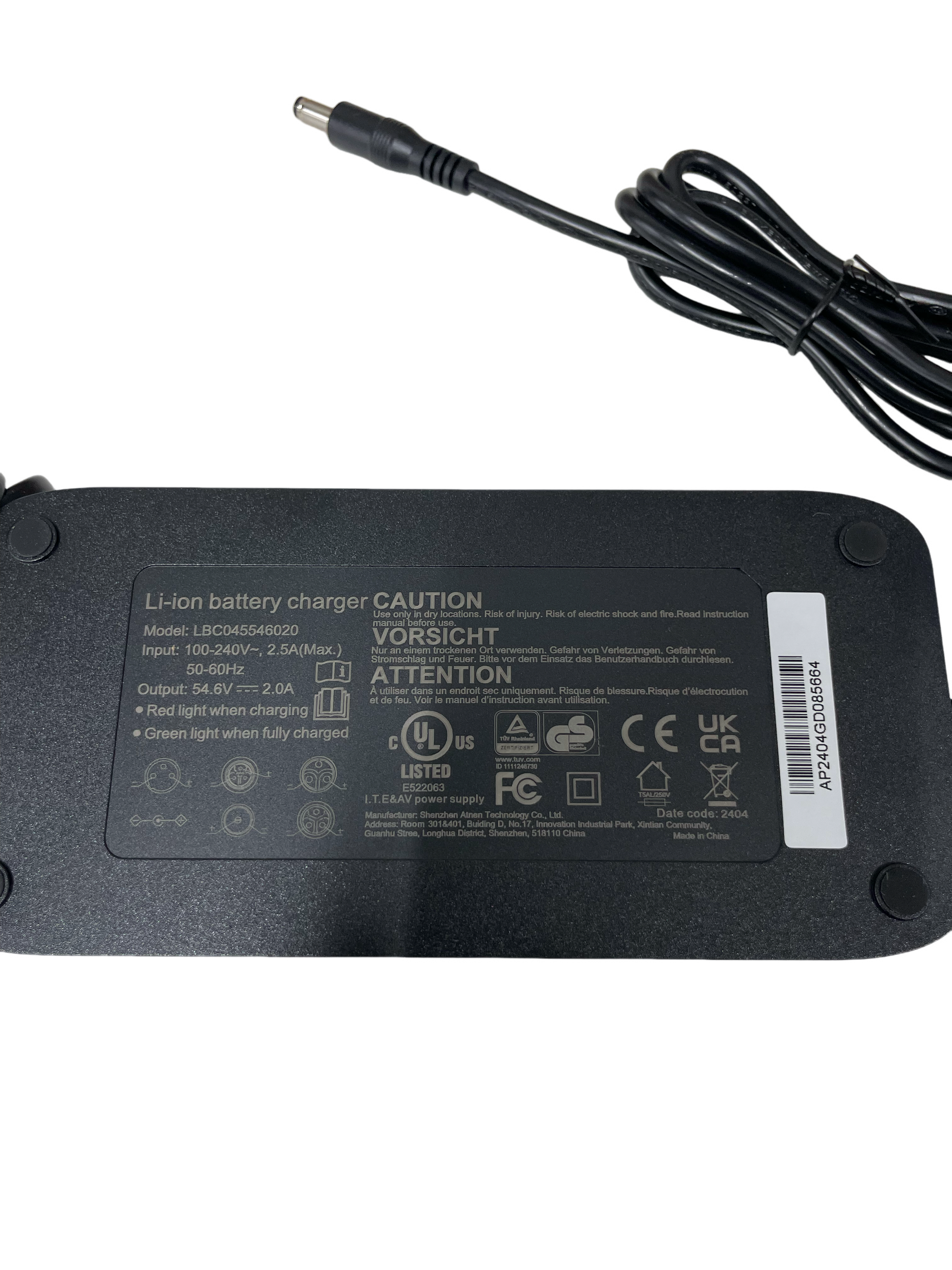 Fatbike oplader voor Ouxi V8, H9 (snel lader) Nieuwste versie - AE-trading
