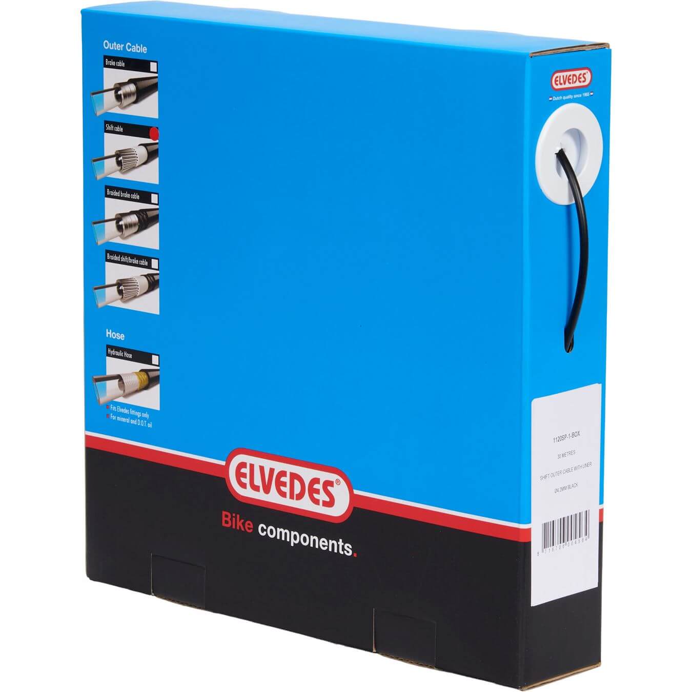 Elvedes rol schakel buitenkabel met liner 4.1mm zwart 30m - AE-trading