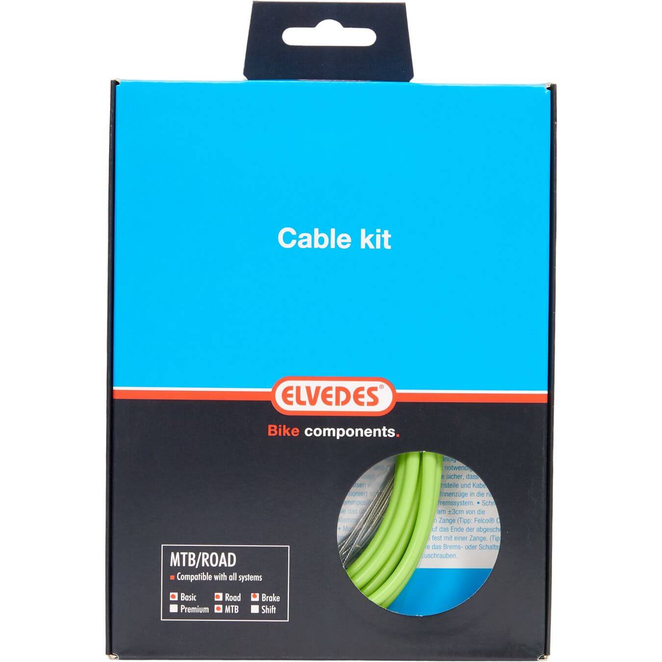 Elvedes remkabel kit ATB/RACE green - AE-trading
