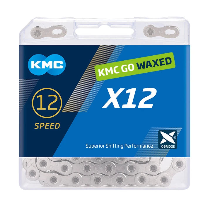 KMC ketting X12 silver 126s waxed - AE-trading