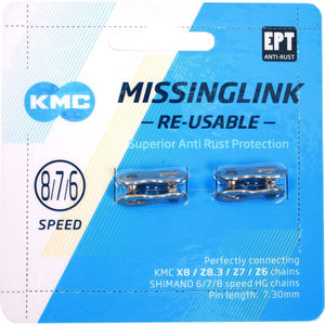 KMC missingLink 7/8R EPT silver 7,3mm op kaart (2) - AE-trading