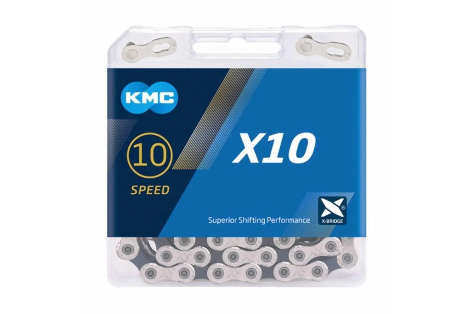 KMC ketting X10 silver/black 122s - AE-trading