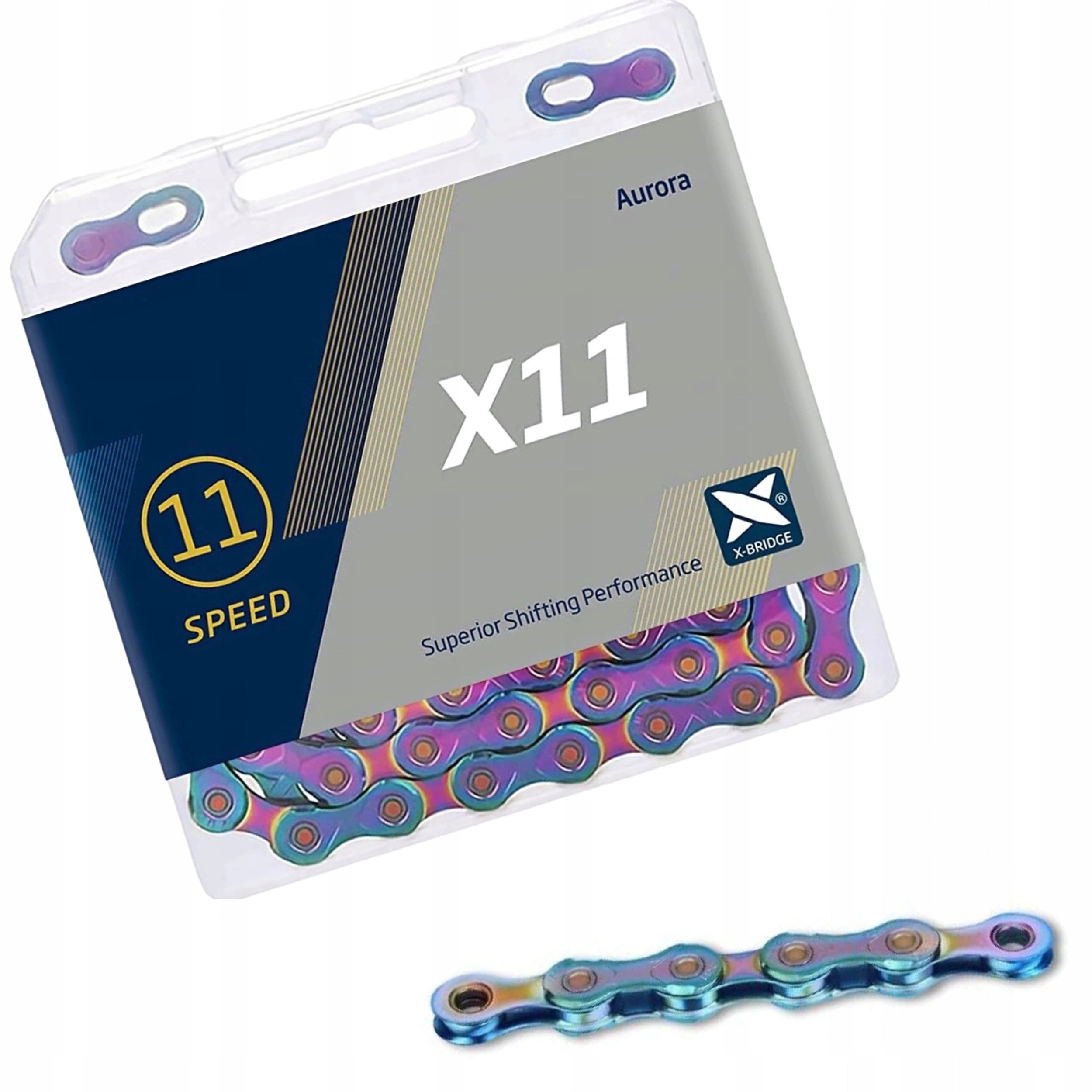 KMC ketting X11 aurora blauw 118s - AE-trading