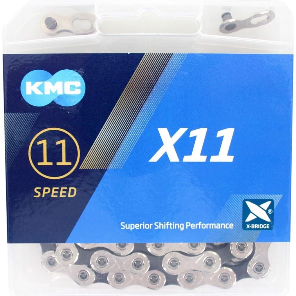 KMC ketting X11 silver/black 114s - AE-trading