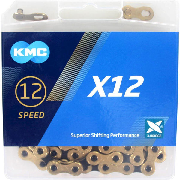 KMC ketting X12 gold/black 126s - AE-trading