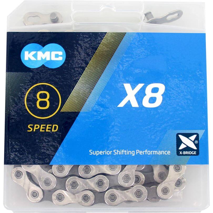 KMC ketting X8 silver/grey 114s - AE-trading