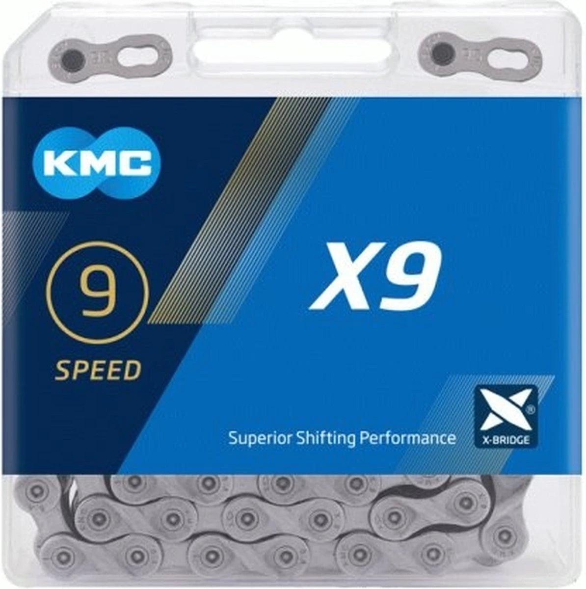 KMC ketting X9 grey 114s - AE-trading