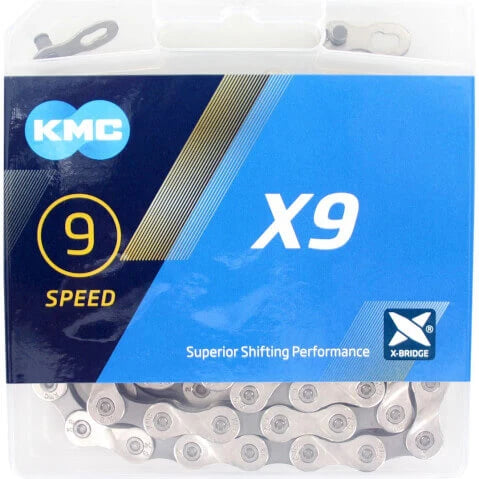 KMC ketting X9 silver/grey 122s - AE-trading