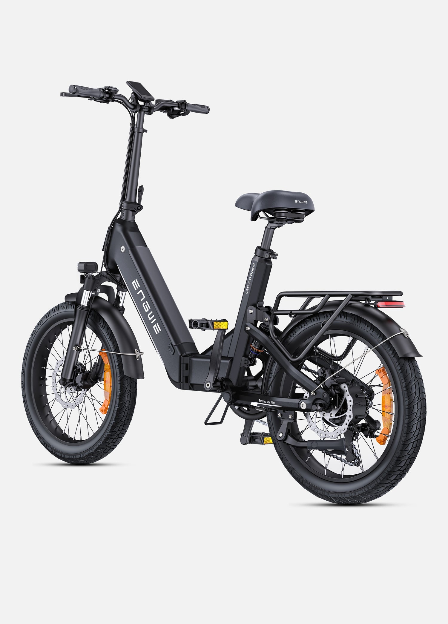 Engwe L20 3.0 Boost Fatbike Vouwfiets Elektrisch - Zwart - AE-trading