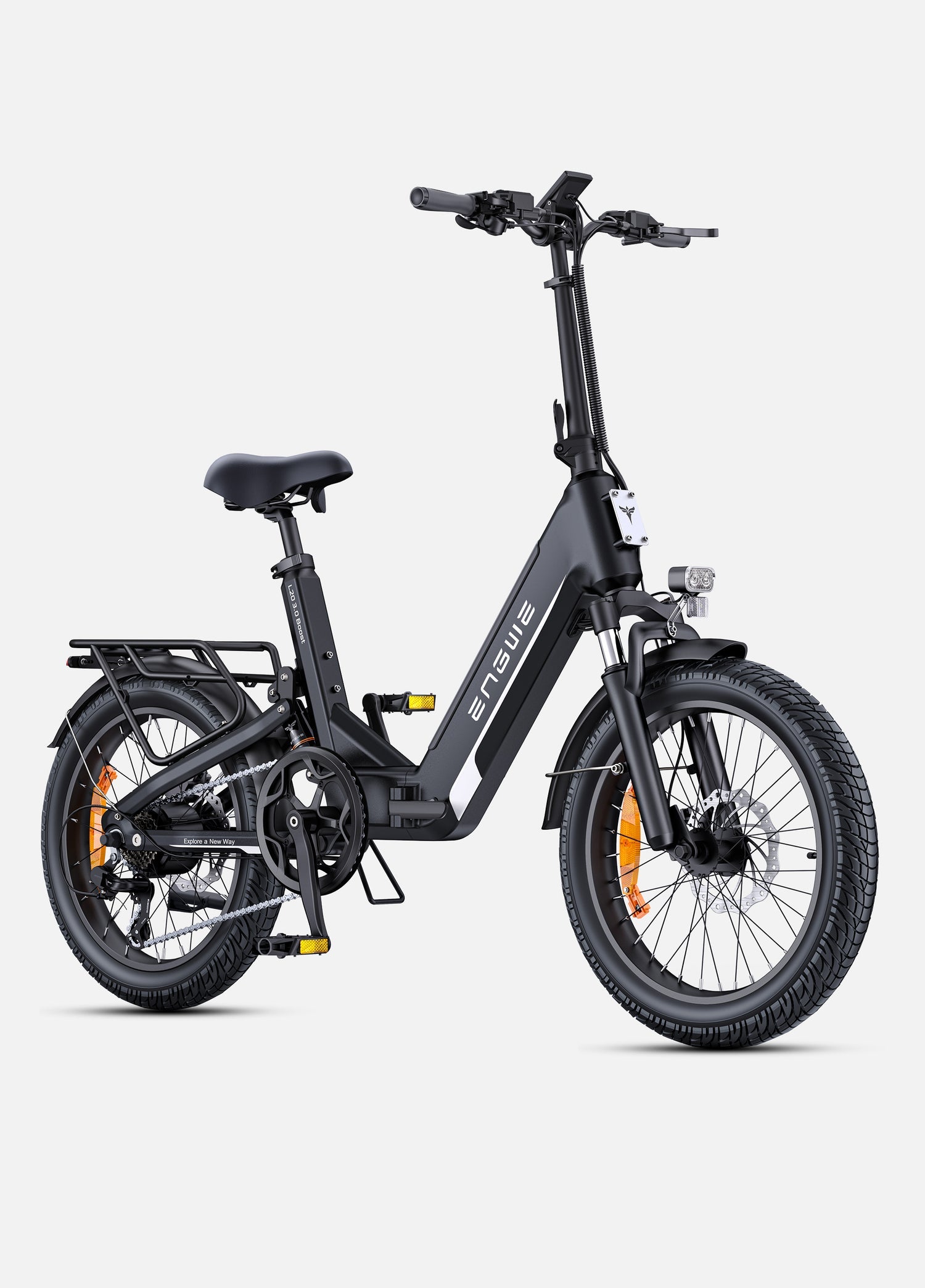 Engwe L20 3.0 Boost Fatbike Vouwfiets Elektrisch - Zwart - AE-trading