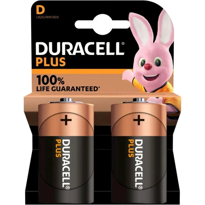 Duracell batterij Plus 100% extra life MN1300/LR20/D BP2 - AE-trading