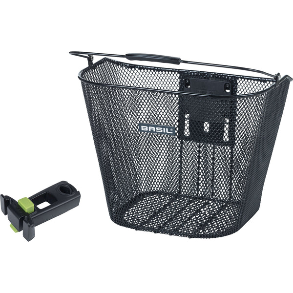 Basil mand Bremen KF + Ahead houder 23L zwart 26x35x29cm - AE-trading