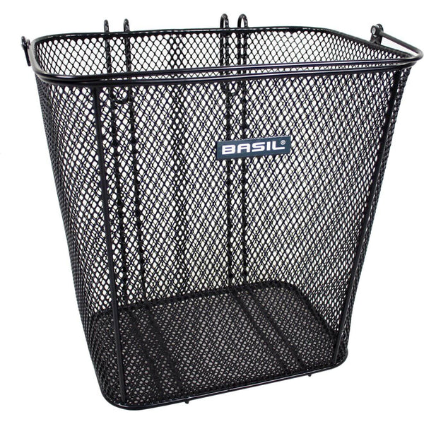 Basil mand Cardiff + haken hoog 26L zwart 33x24x33cm - AE-trading