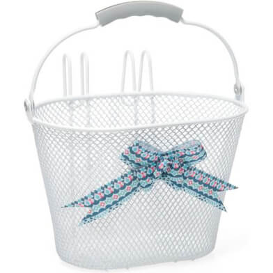 New Looxs fietsmandje Asti arabella 8L wit 26x17x17,5cm - AE-trading