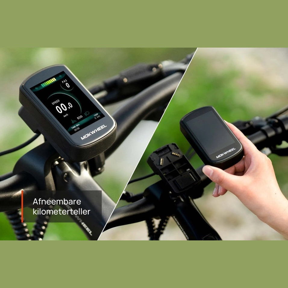 Mokwheel Basalt ST 2.0 – Groen – Elektrische Fatbike – 26x4.0 banden – 940Wh accu – 250W motor – Hydraulische schijfremmen - AE-trading