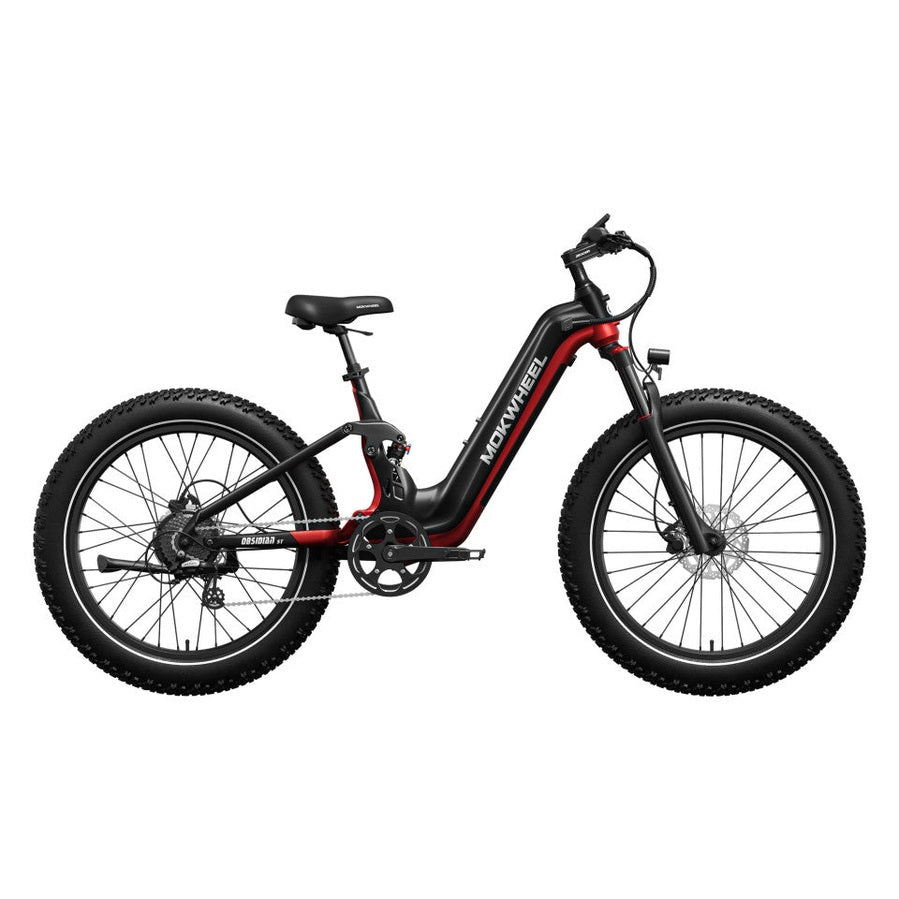 Mokwheel Obsidian ST – Zwart/Rood – 720Wh - Elektrische Fatbike - AE-trading