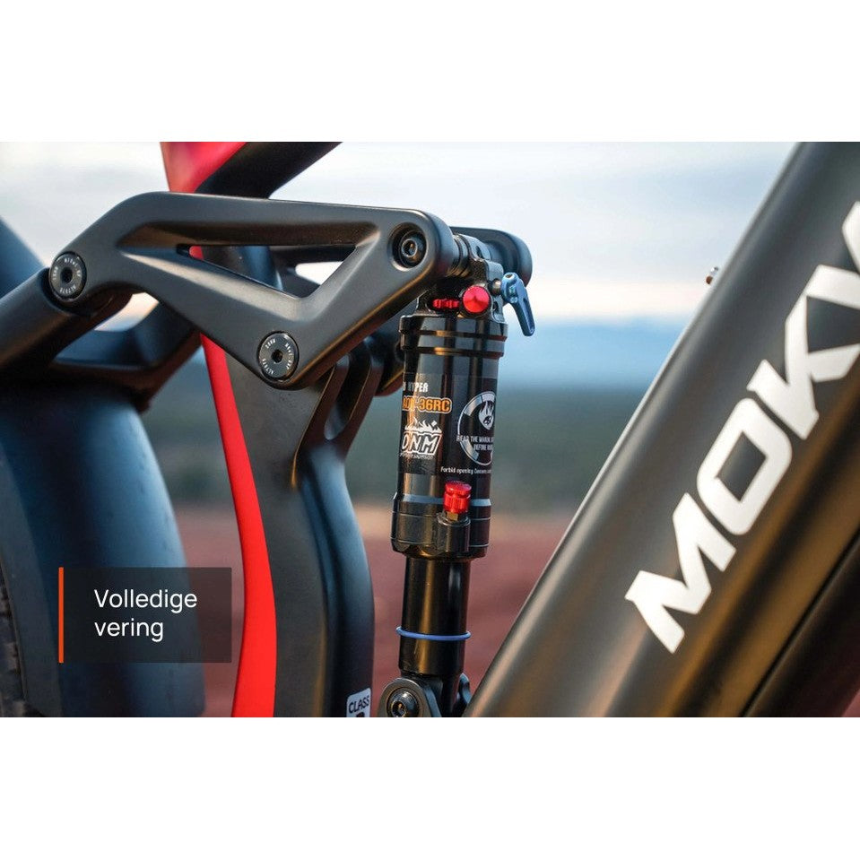 Mokwheel Obsidian ST – Zwart/Rood – 720Wh - Elektrische Fatbike - AE-trading