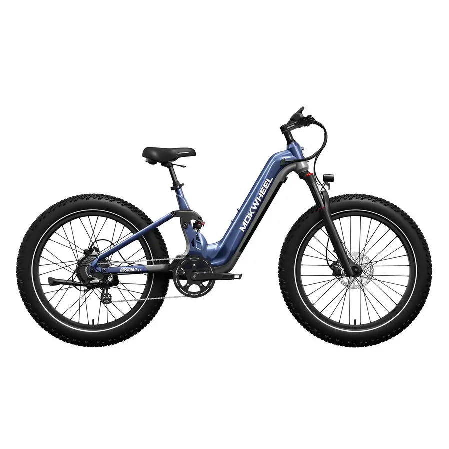 Mokwheel Obsidian ST Mountainbike Fatbike – Blauw/Grijs – 940Wh - AE-trading