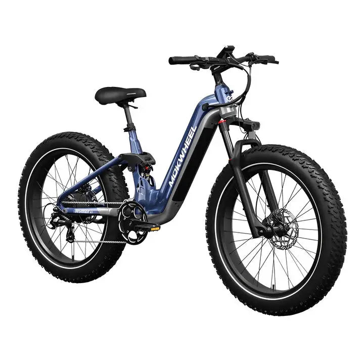 Mokwheel Obsidian ST Mountainbike Fatbike – Blauw/Grijs – 940Wh - AE-trading