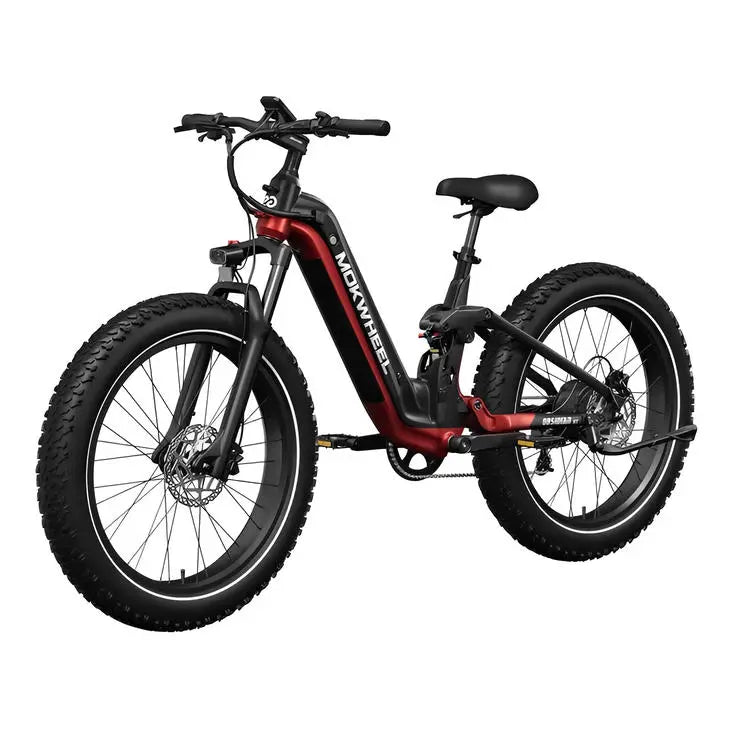 Mokwheel Obsidian ST Mountainbike Fatbike – Zwart/Rood – 940Wh - AE-trading