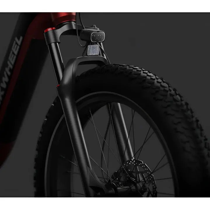 Mokwheel Obsidian ST Mountainbike Fatbike – Zwart/Rood – 940Wh - AE-trading