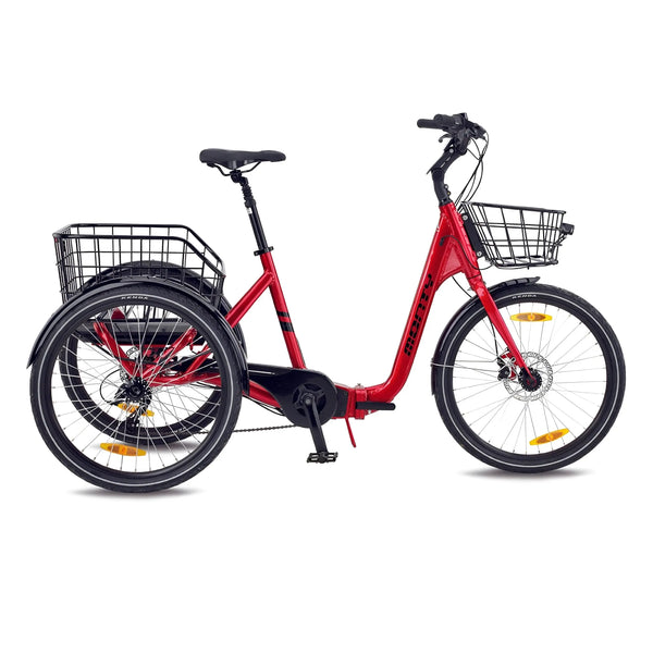 Monty Rocket 24 - Elektrische Driewieler - Rood - AE-trading