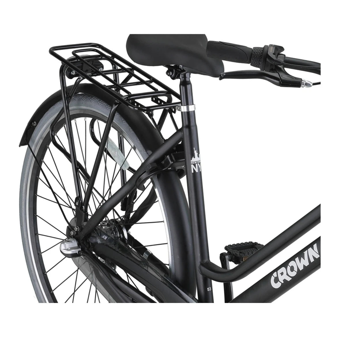 New York Plus 28 Inch - Midnight Black - 53cm - Damesfiets - AE-trading