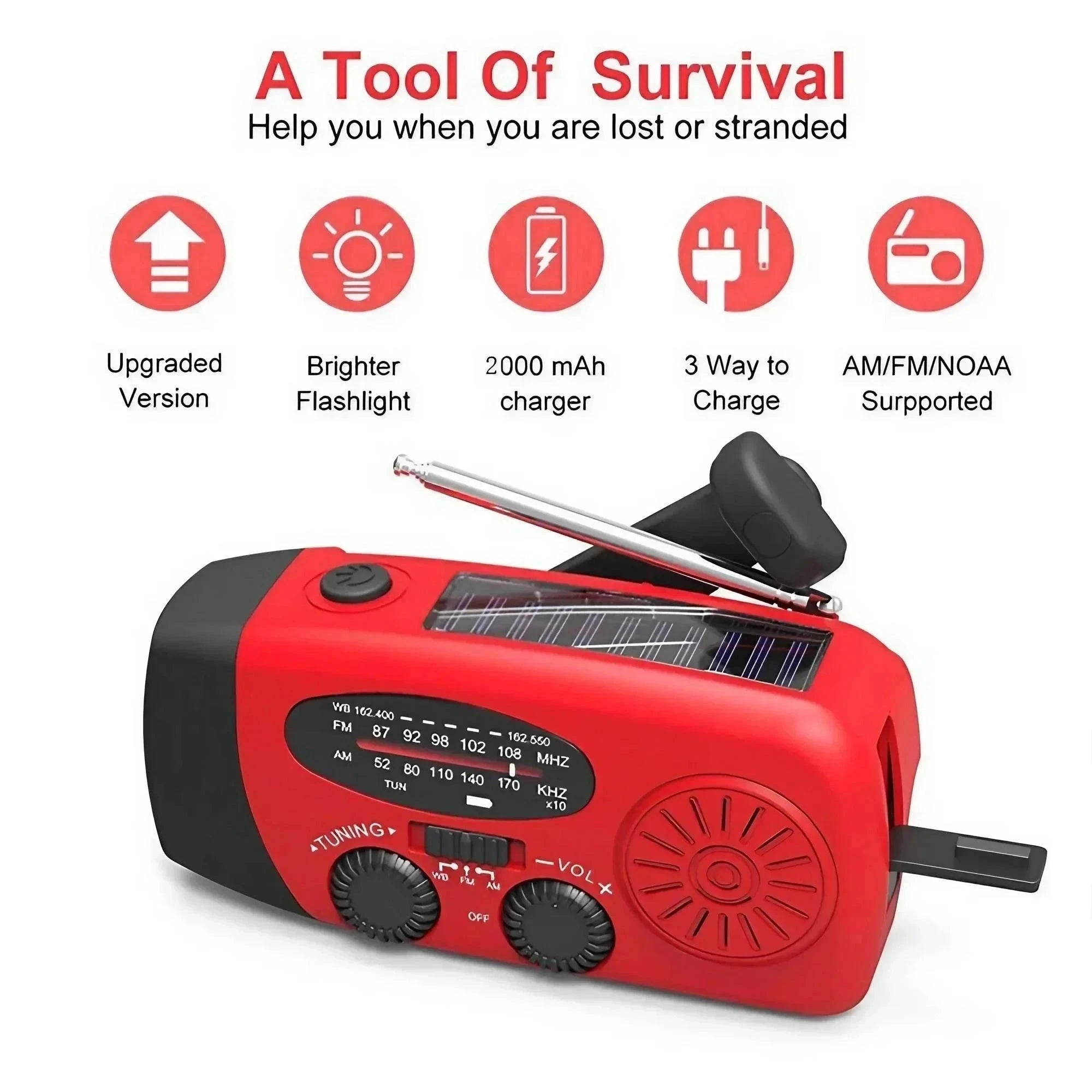 Noodpakket Compleet - Walkie Talkie - Waterfilter - Opbergzak - Solar Powerbank - Gasfornuis - Nood Radio - EHBO-kit - Isolatiedeken