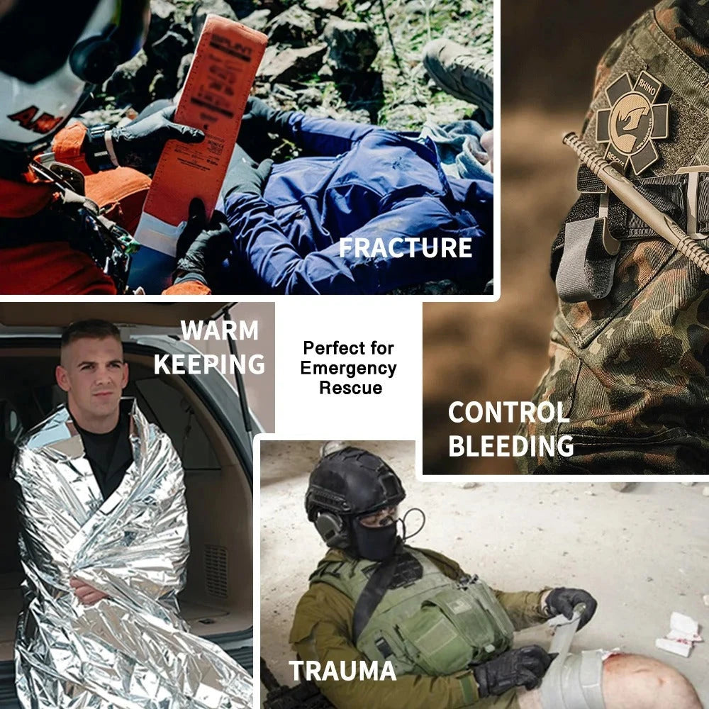 Noodpakket - Rhino EHBO Survival Kit: IFAK Pouch met 20 EMT-items voor Noodgevallen - AE-trading