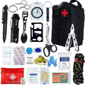 Noodrugzak Compleet Noodpakket Oorlog Rampsituatie - Zwart - Noodrantsoen - Waterfilter - Noodradio - EHBO-kit - Powerbank - Black Out Solar - AE-trading