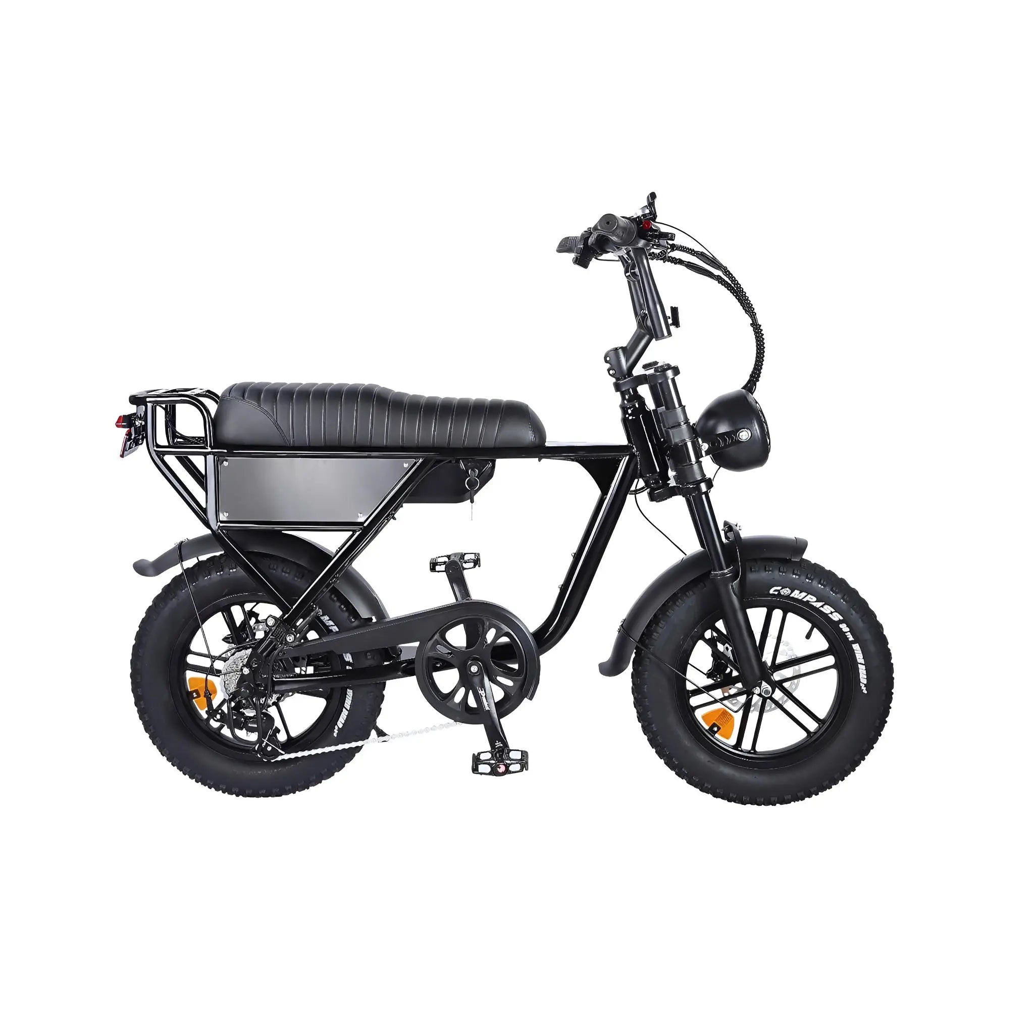 Ouxi C63 Mini Fatbike - Kinderfatbike - Zwart - 16x4 inch - Accu 36V (10.5Ah) - 250W Motor - Shimano 7 Versnellingen - Hydraulische Remmen - AE-trading