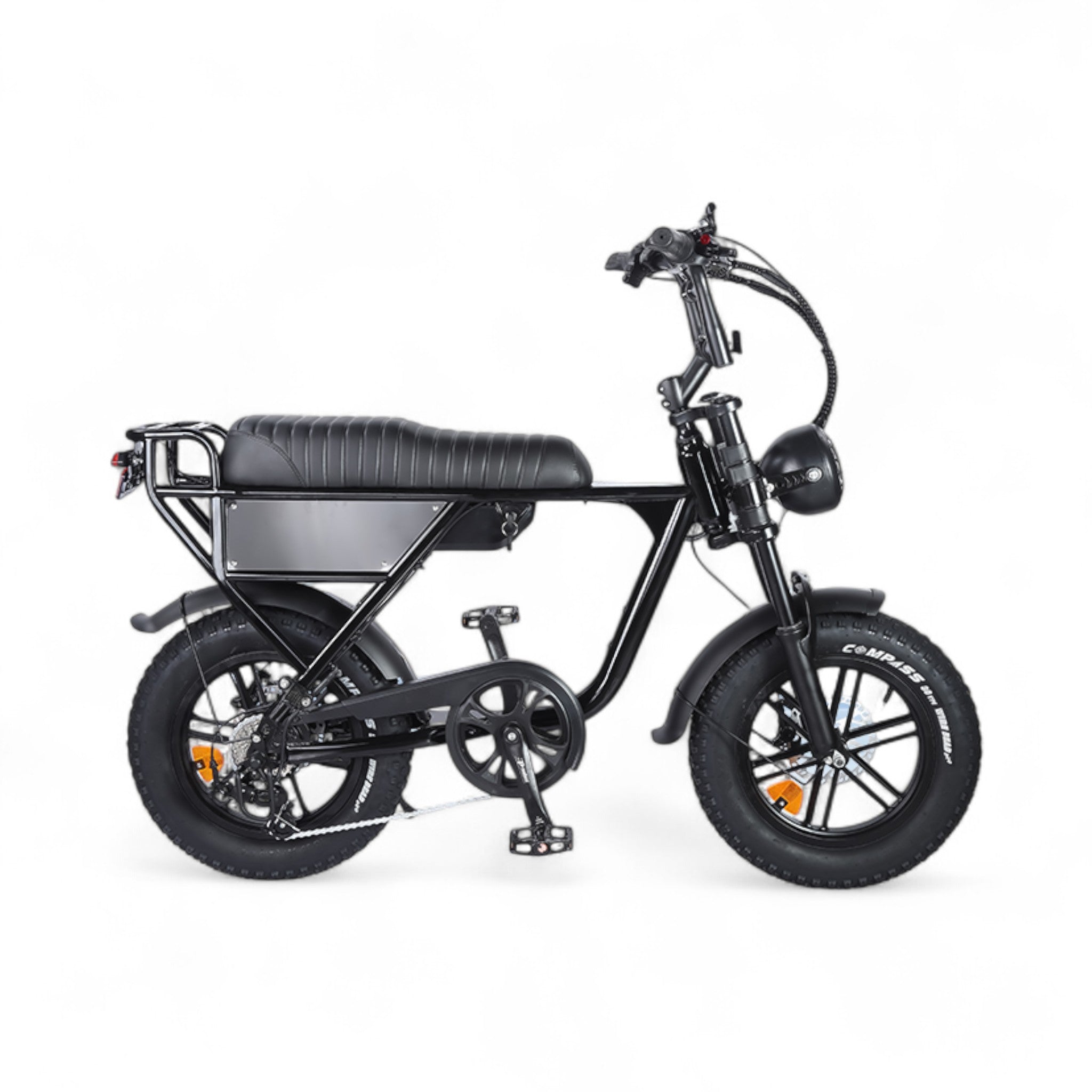 Ouxi C63 Mini Fatbike - Kinderfatbike - Zwart - 16x4 inch - Accu 36V (10.5Ah) - 250W Motor - Shimano 7 Versnellingen - Hydraulische Remmen - AE-trading