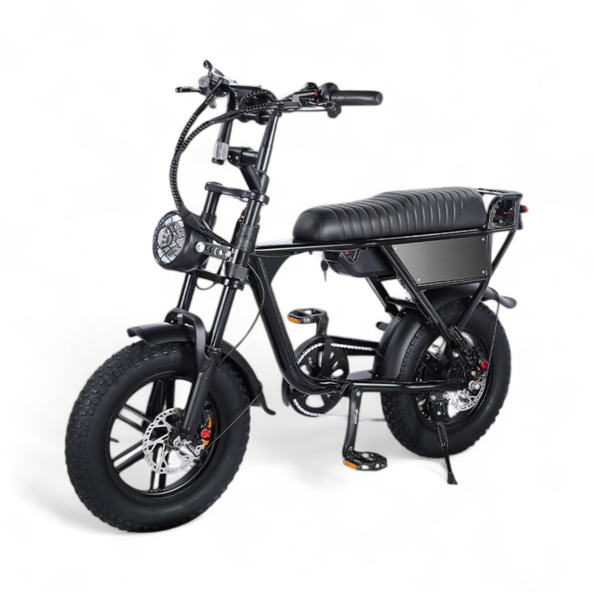 Ouxi C63 Mini Fatbike - Kinderfatbike - Zwart - 16x4 inch - Accu 36V (10.5Ah) - 250W Motor - Shimano 7 Versnellingen - Hydraulische Remmen - AE-trading