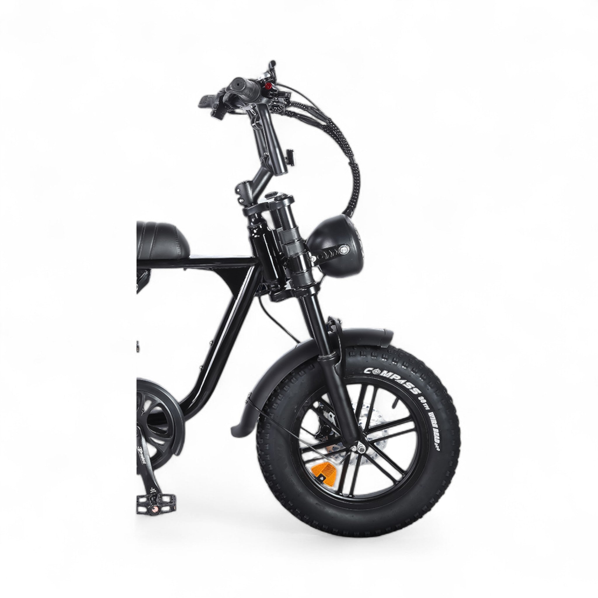 Ouxi C63 Mini Fatbike - Kinderfatbike - Zwart - 16x4 inch - Accu 36V (10.5Ah) - 250W Motor - Shimano 7 Versnellingen - Hydraulische Remmen - AE-trading