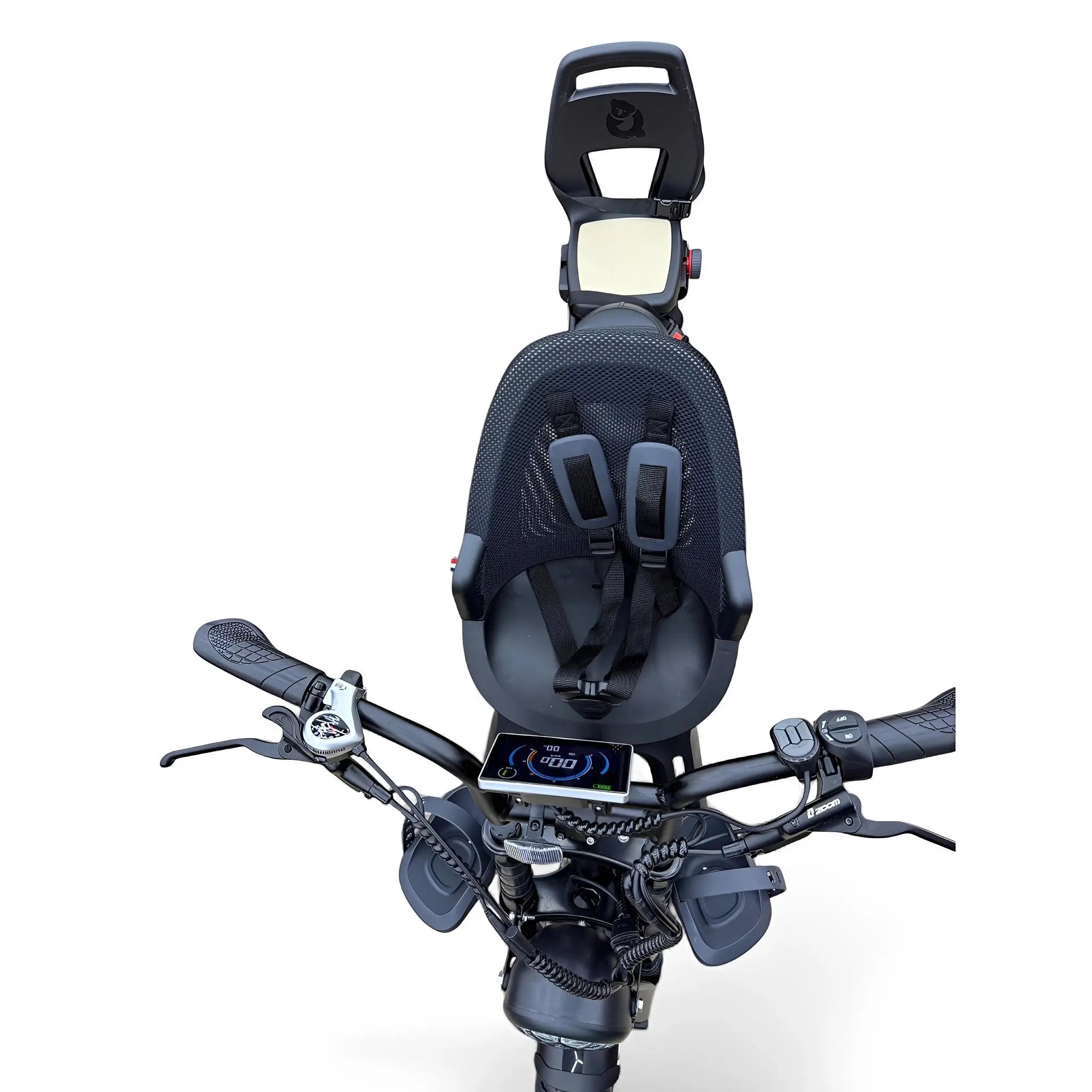 Ouxi C80 Family Fatbike met Kinderzitjes Voor en Achter - Zwart - AE-trading