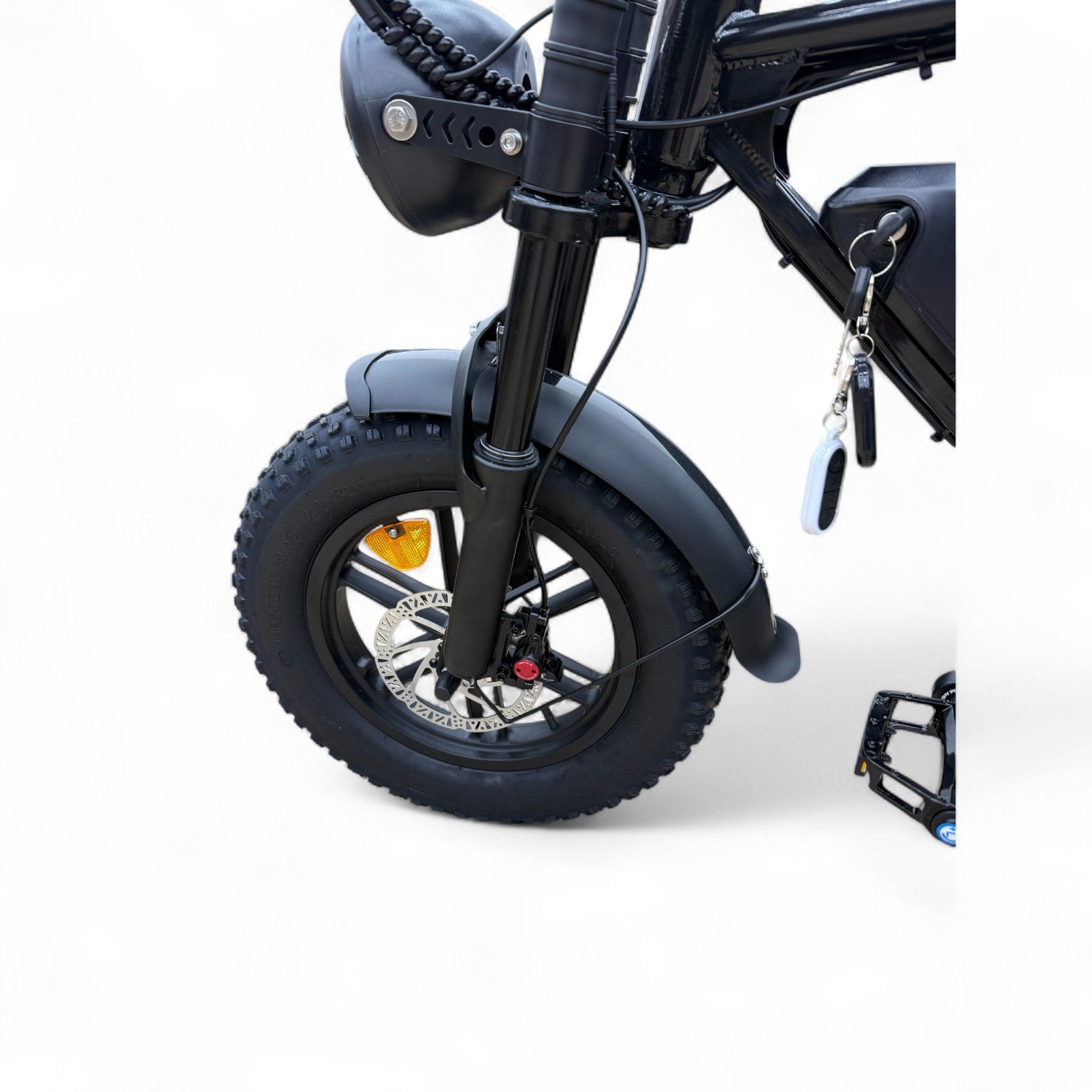 Ouxi C80 Mini Fatbike Glans Zwart met Hydraulische Remmen - AE-trading