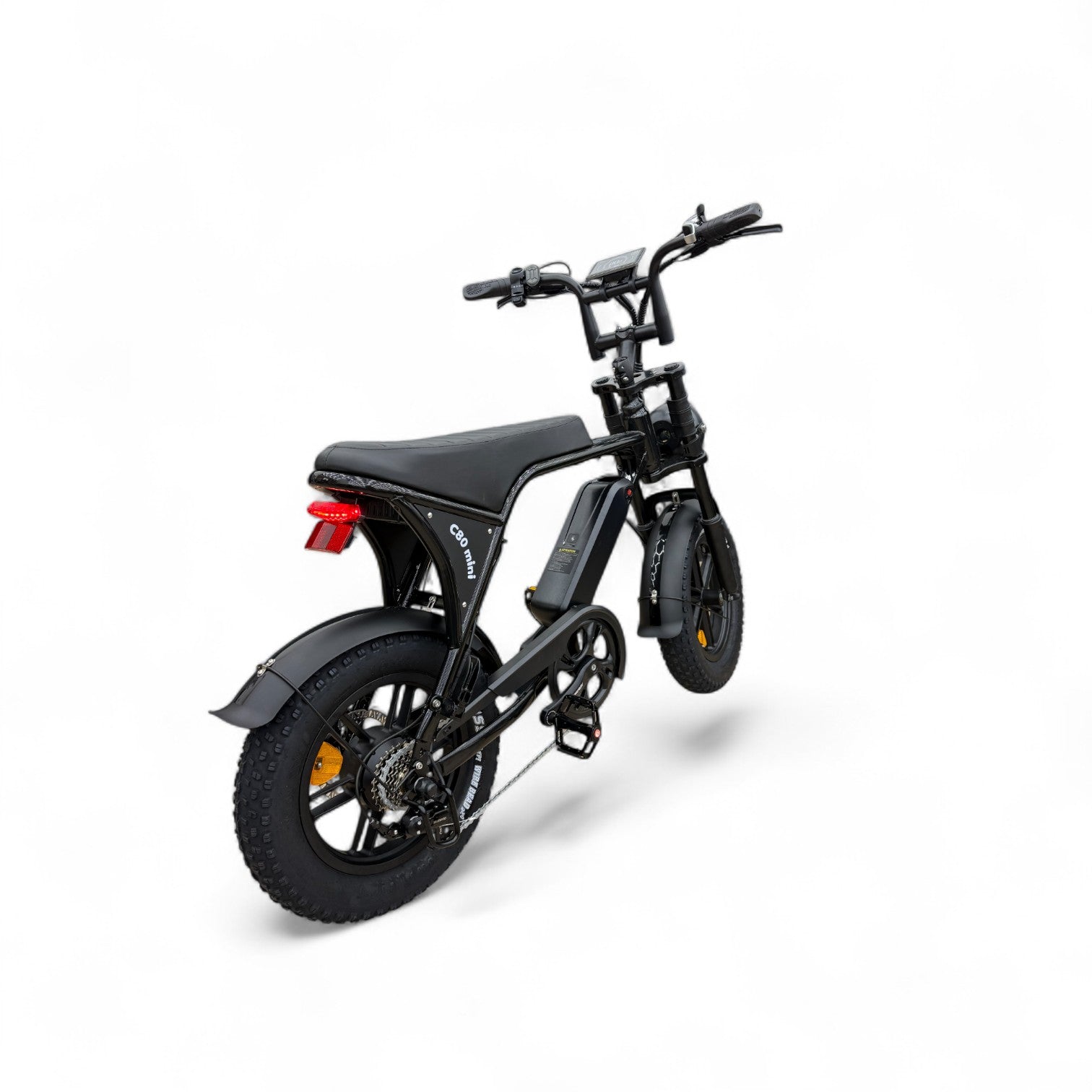 Ouxi C80 Mini Fatbike Glans Zwart met Hydraulische Remmen - AE-trading