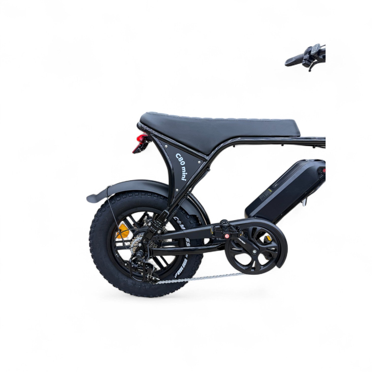 Ouxi C80 Mini Fatbike Glans Zwart met Hydraulische Remmen - AE-trading
