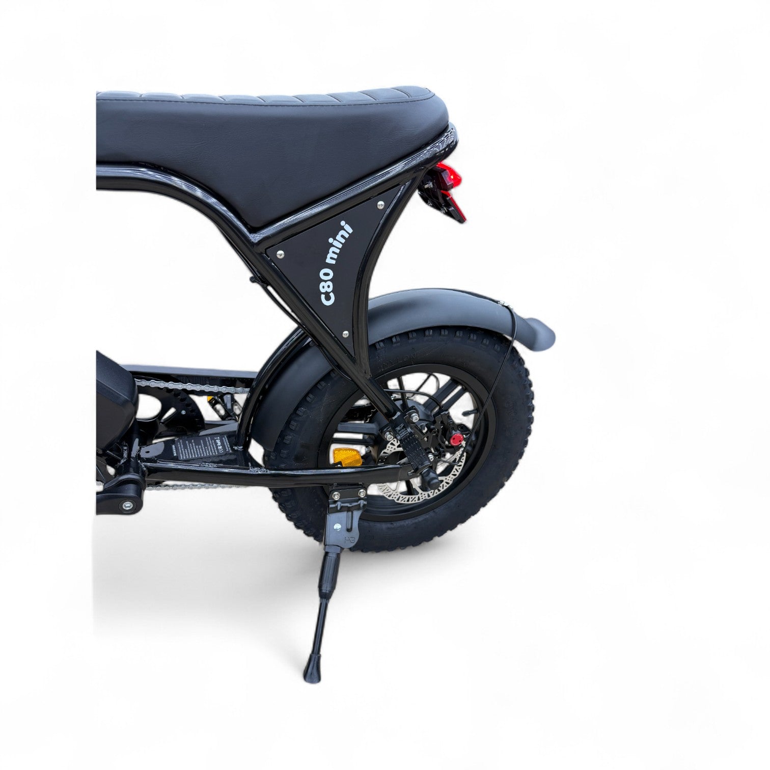 Ouxi C80 Mini Fatbike Glans Zwart met Hydraulische Remmen - AE-trading