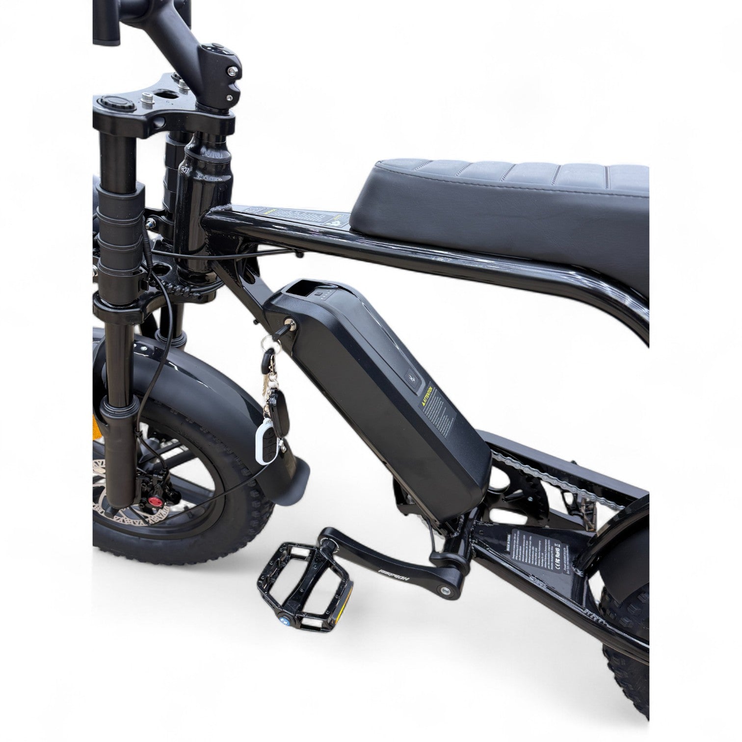 Ouxi C80 Mini Fatbike Glans Zwart met Hydraulische Remmen - AE-trading