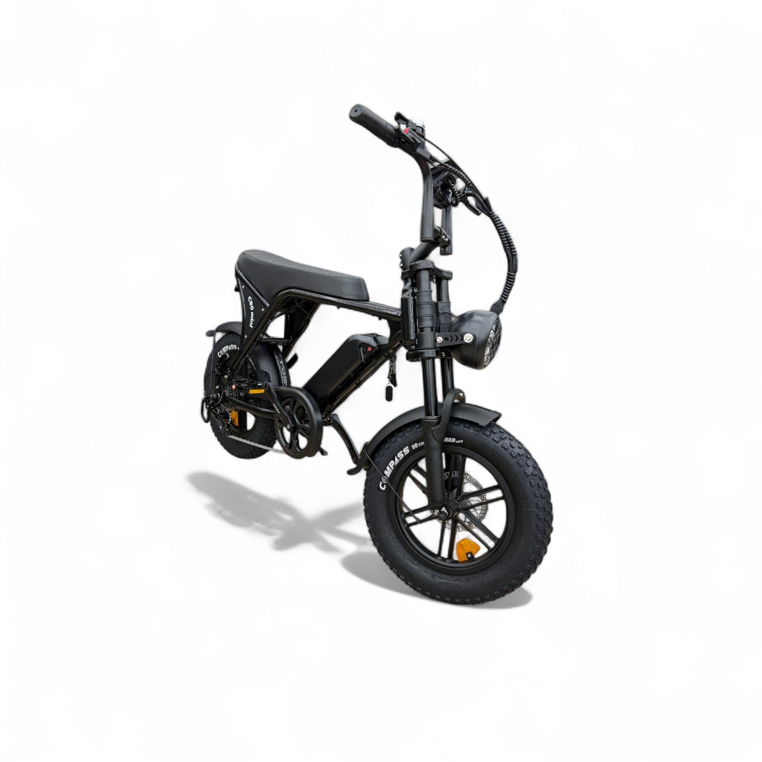 Ouxi C80 Mini Fatbike Glans Zwart met Hydraulische Remmen - AE-trading