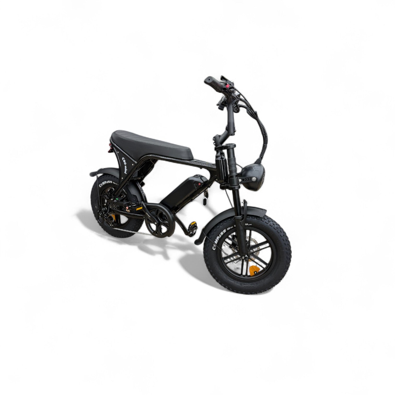 Ouxi C80 Mini Fatbike Glans Zwart met Hydraulische Remmen - AE-trading