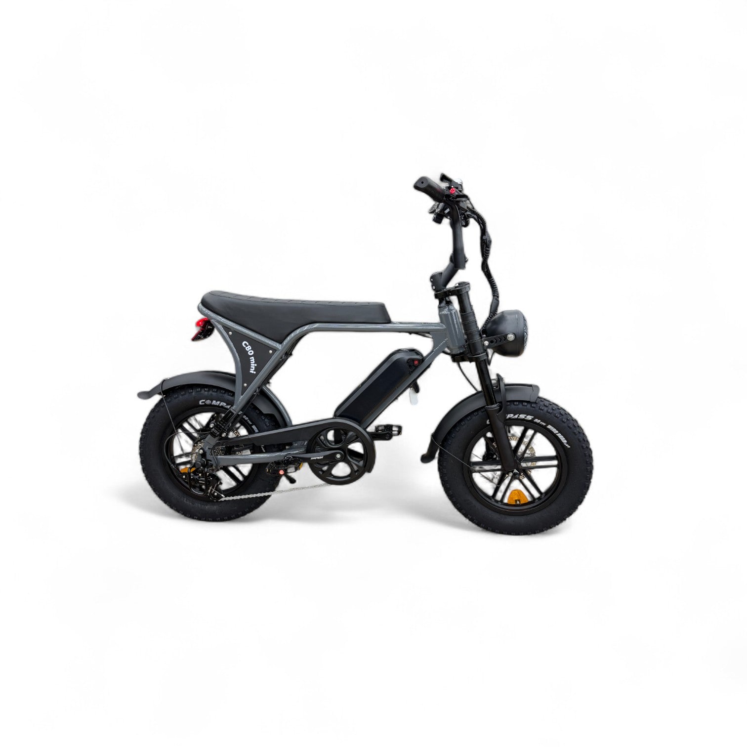 Ouxi C80 Mini Fatbike Nardo Grey met Hydraulische Remmen - AE-trading