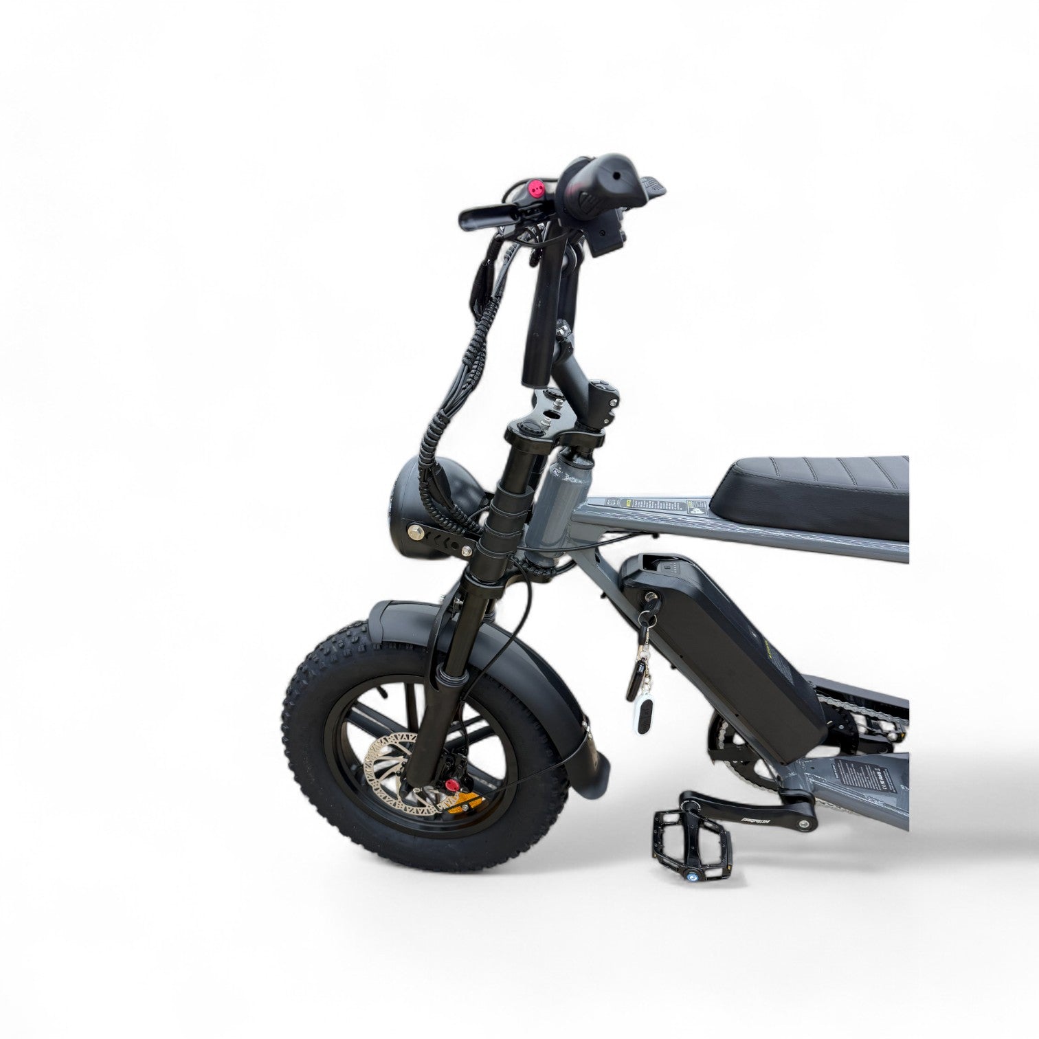 Ouxi C80 Mini Fatbike Nardo Grey met Hydraulische Remmen - AE-trading