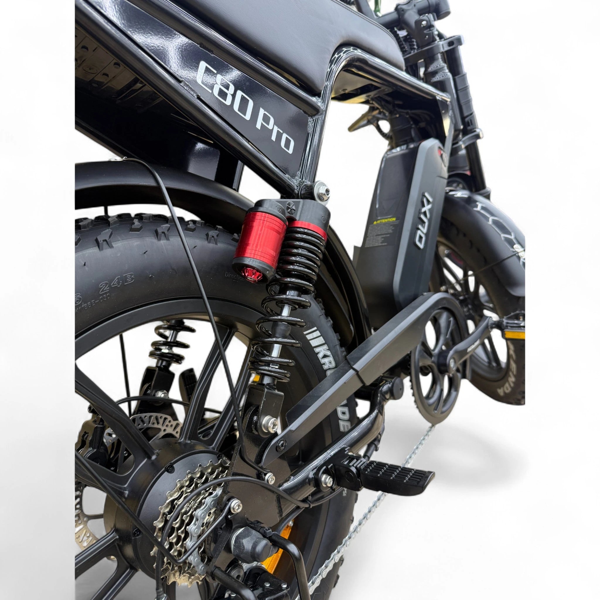 Ouxi C80 Pro Fatbike Zwart met Hydraulische Remmen - AE-trading