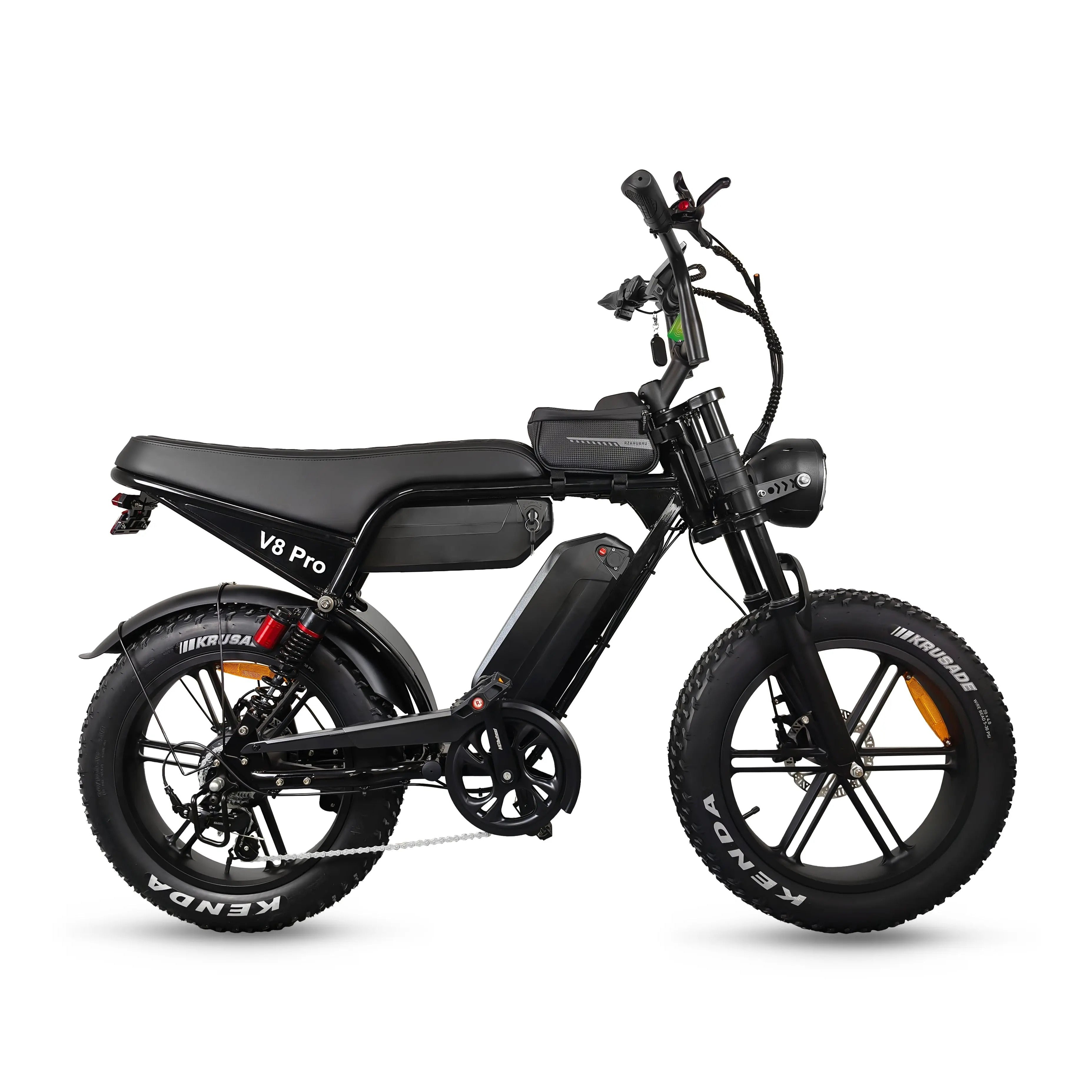 Ouxi V8 Pro Max 24 Inch Fatbike - Zwart - Dubbele Accu - AE-trading