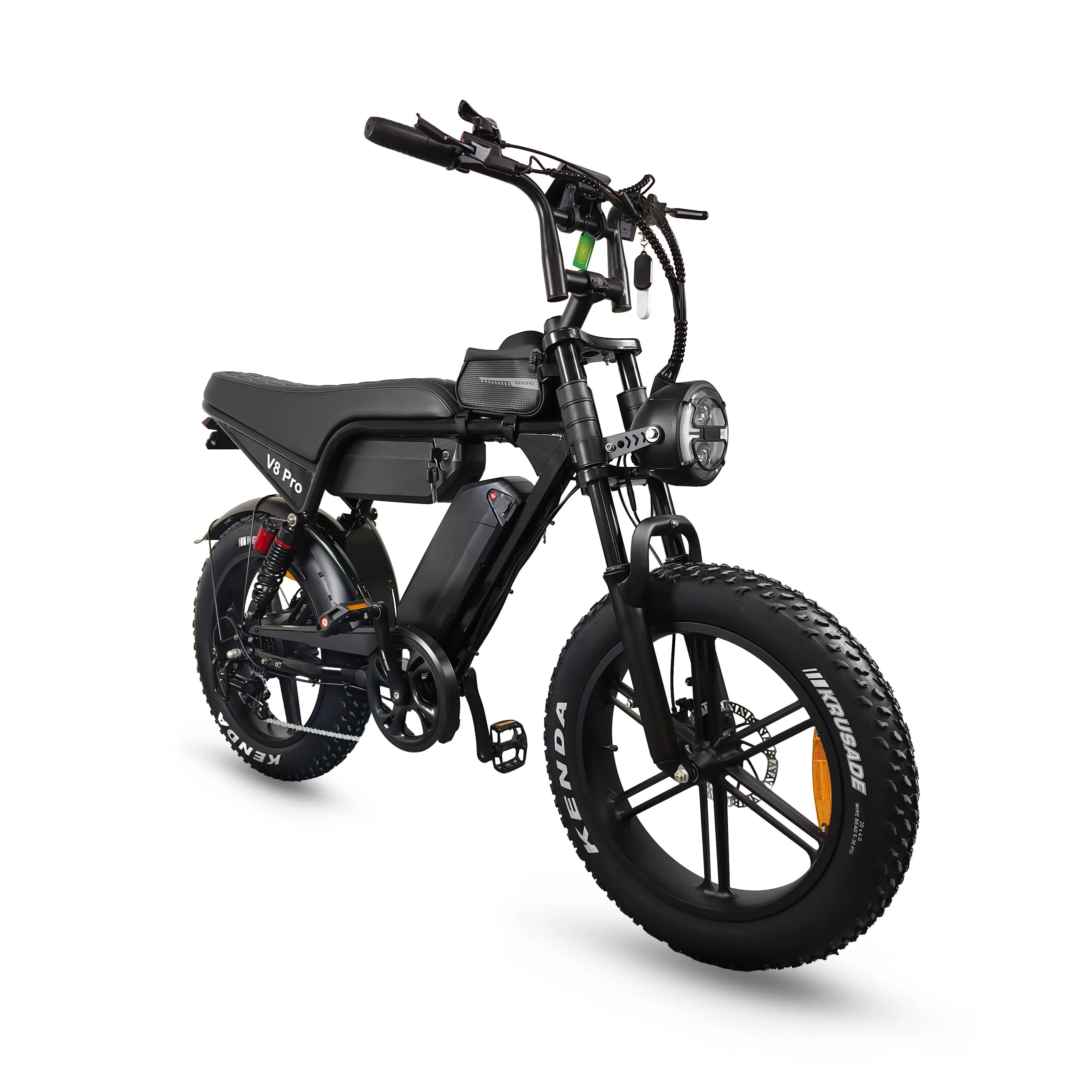 Ouxi V8 Pro Max 24 Inch Fatbike - Zwart - Dubbele Accu - AE-trading